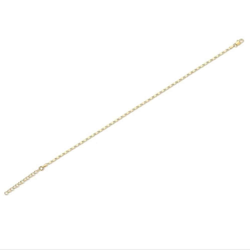 14K Gold Plated Charm Link Marina Adjustable Gold Anklet - Picture 2 of 5